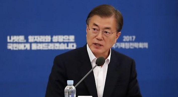 Moon's approval rating rises amid job creation push