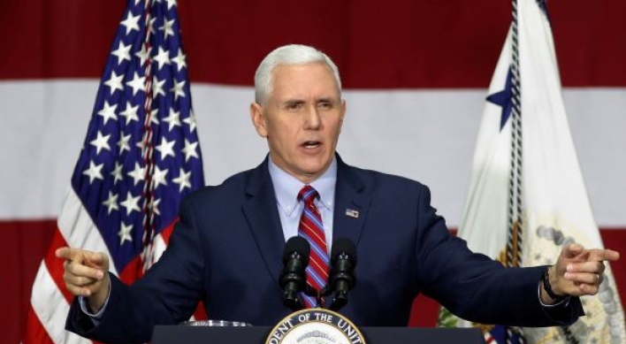 Pence says US to pressure N. Korea until it gives up nuclear, missile programs