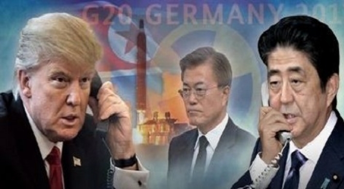 Trump, Abe affirm tougher sanctions over N. Korea's missile launch