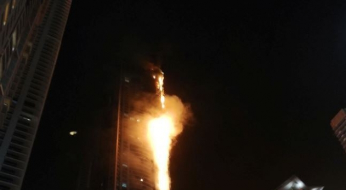 Flames engulf 86-story residential skyscraper in Dubai