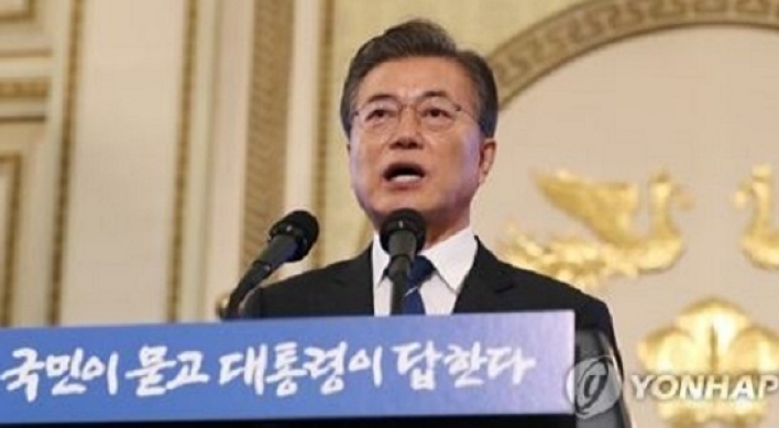 Moon reaffirms election pledge to revise Constitution next year