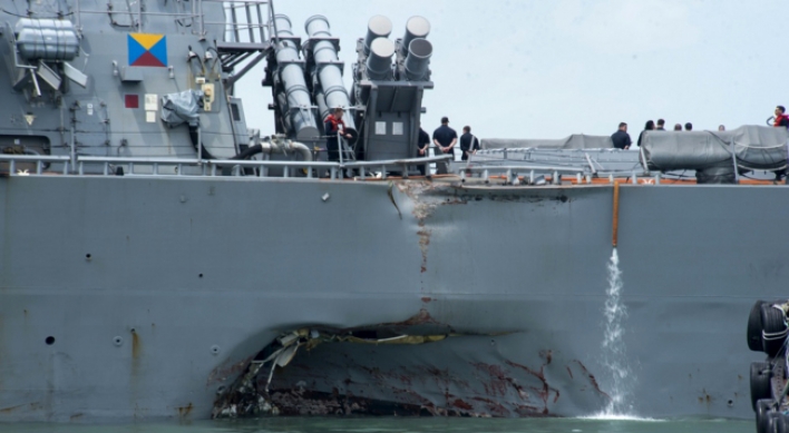 Remains found on US warship that collided off Singapore: US Navy