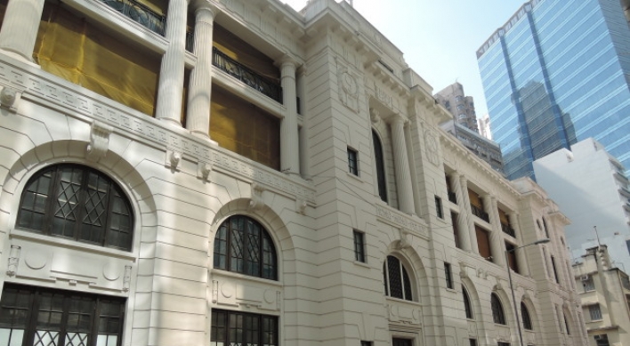 East and West coexist in steep Old Town Central of Hong Kong