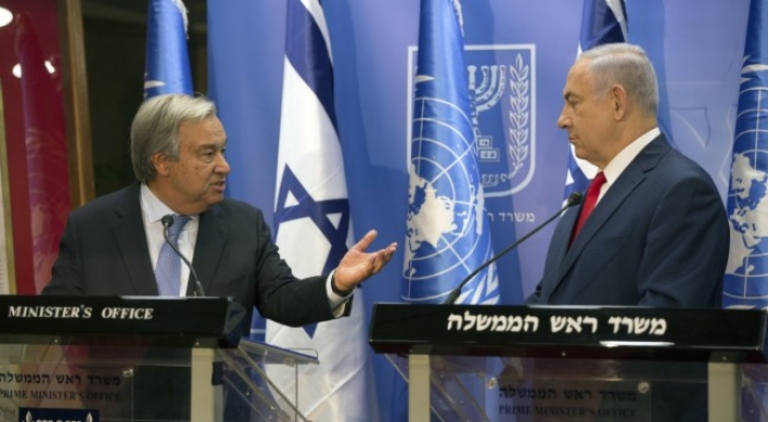 UN chief seeks 'dream' of Israel-Palestinian peace in first visit