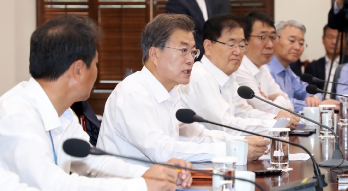 Moon urges speedy reform, income-led growth model