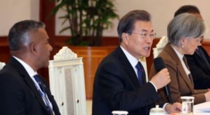 President Moon calls for enhanced ties with Pacific island nations