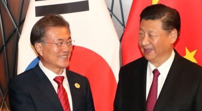 Moon, Xi to hold summit over N. Korea, bilateral ties this week