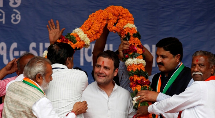 India's Congress party names Rahul Gandhi president