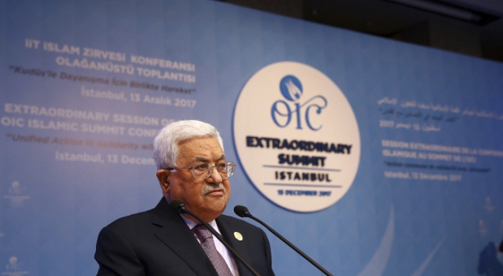 Palestinian president says no role for US in peace process