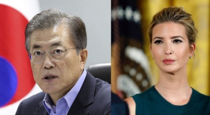 Korean president to host Ivanka, US delegates in welcome dinner