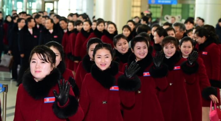 NK cheerleaders and athletes return home