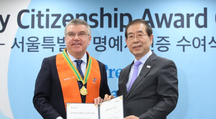 IOC President Thomas Bach becomes Seoul’s honorary citizen