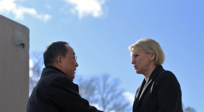 N. Korean, Swedish foreign ministers conclude rare talks