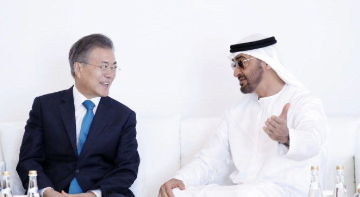 Moon to visit S. Korean troops in UAE, meet ruler of Dubai