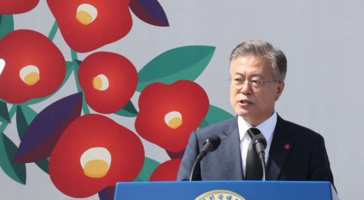 Moon apologizes to victims of Jeju massacre on 70th anniversary