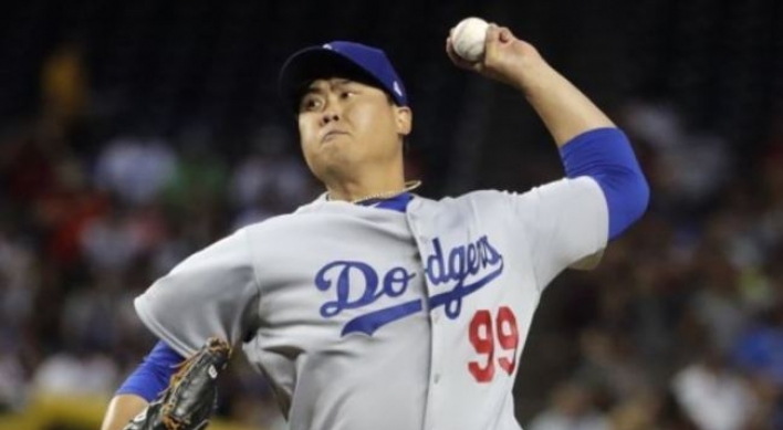 Dodgers' Ryu Hyun-jin shaky in 1st start of season