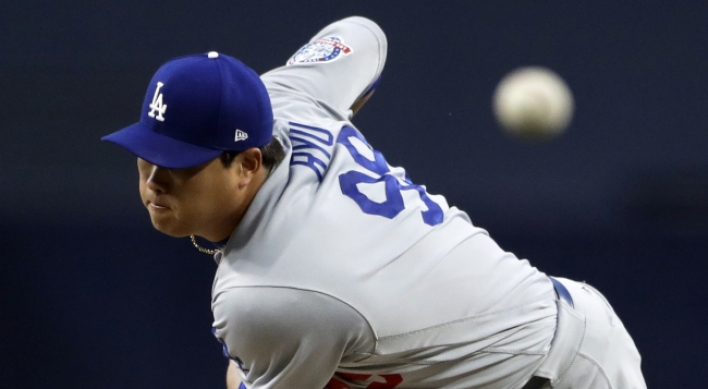 Dodgers' Ryu Hyun-jin throws gem to win 3rd consecutive start