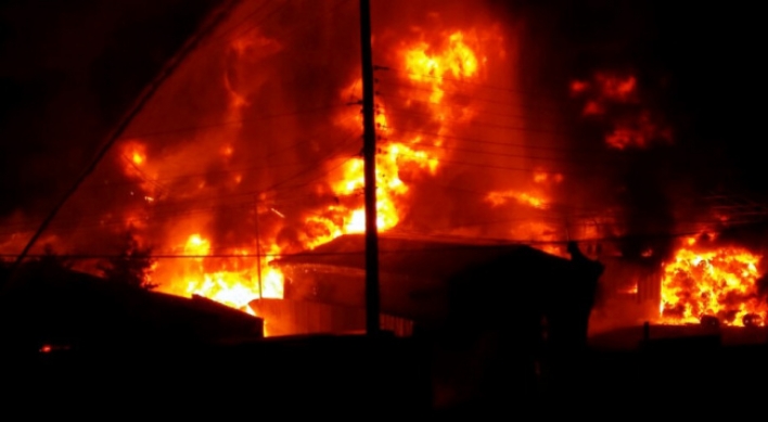 Fire sets packaging printer factory ablaze
