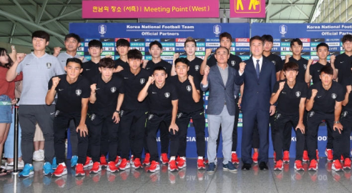 S. Korea's U-23 football team departs for Asian Games in Indonesia