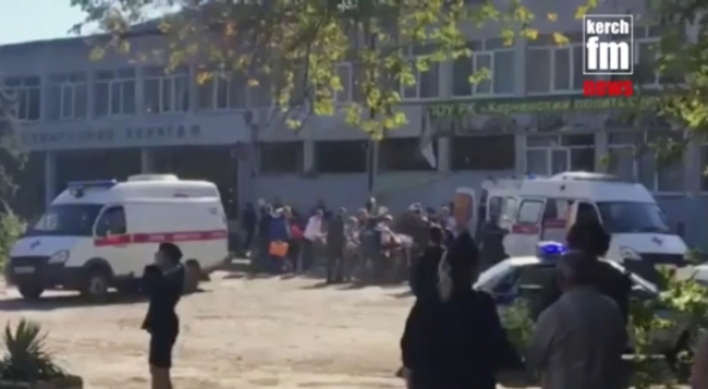 Explosive device kills 10, injures dozens at Crimean college