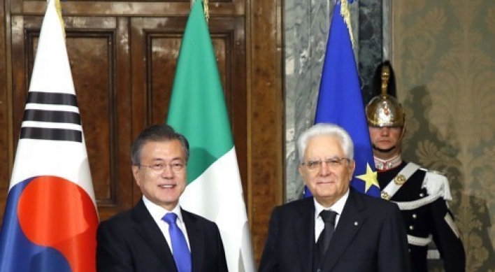 Moon and Italian president hold talks on bilateral ties