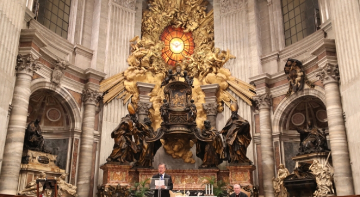 President Moon preaches Korean peace at Vatican