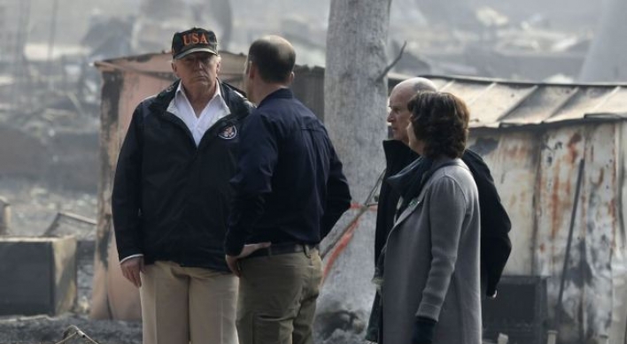 Trump tours Paradise area, calls wildfire a ‘really bad one’