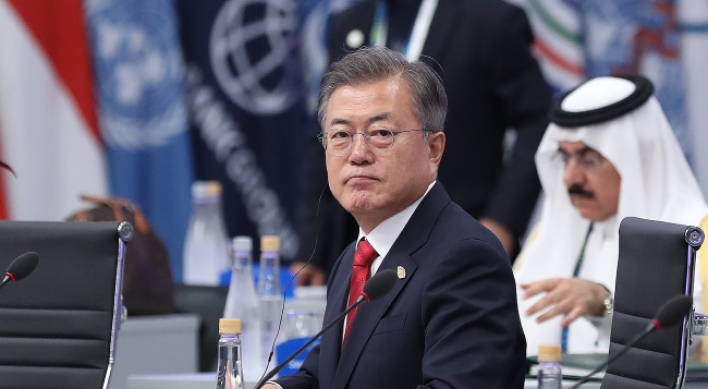 Moon calls for world support for nuclear-free Korea at G-20 summit