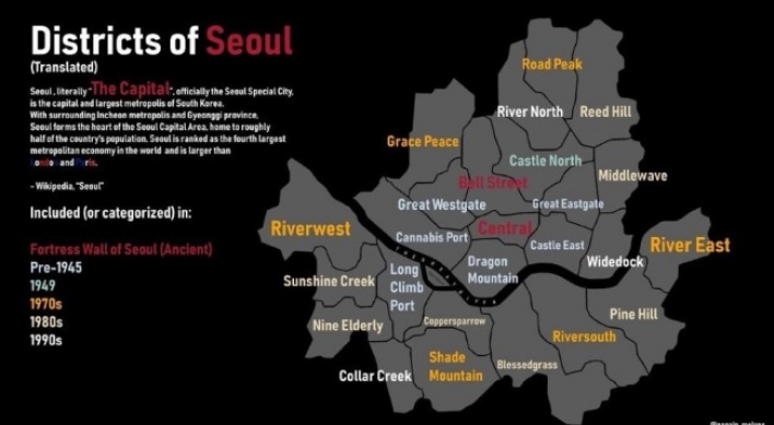 'Cannabis Port’: Reddit user’s Seoul map shows districts in colorful English names