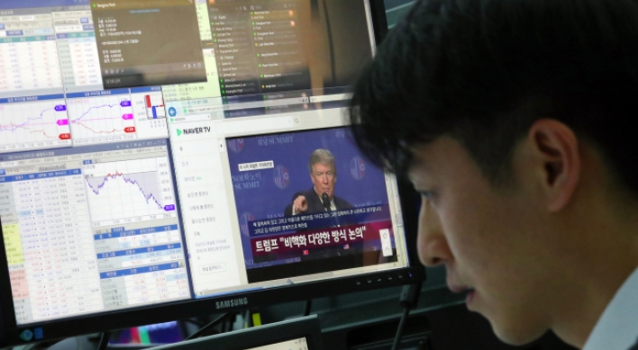 S. Korean market loses ground over Trump-Kim summit breakdown