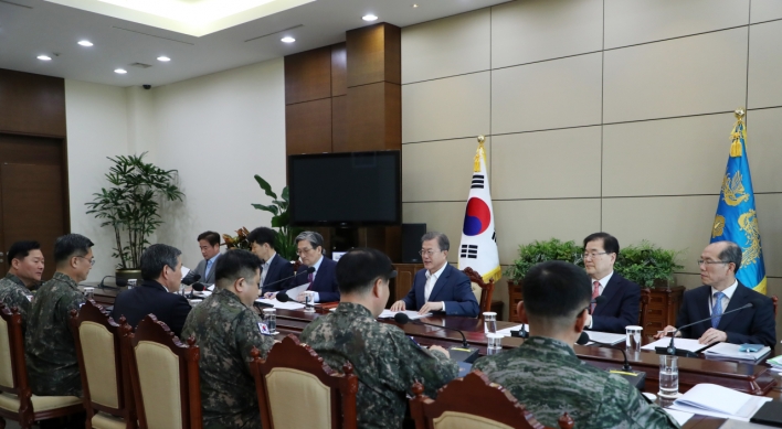 Moon orders military to fully implement inter-Korean deal on easing tensions