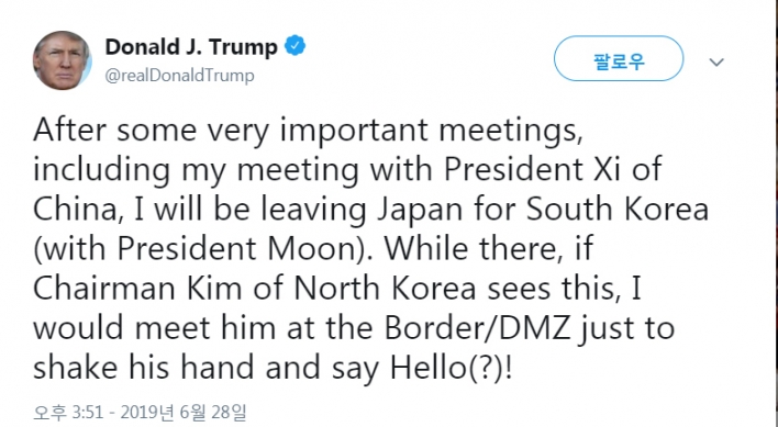 Trump offers to meet Kim at inter-Korean border