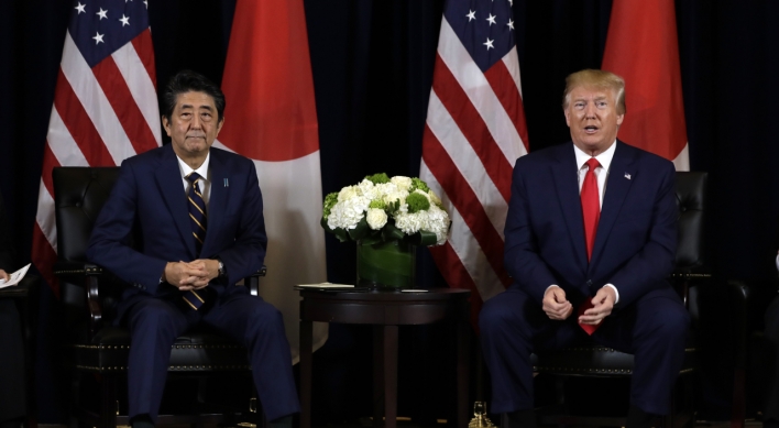 Trump, Abe note importance of trilateral cooperation with S. Korea