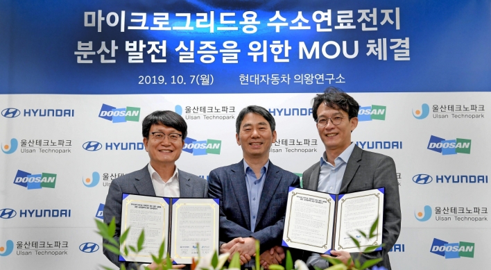 Hyundai Motor, Doosan Fuel Cell join hands for hydrogen fuel cell development