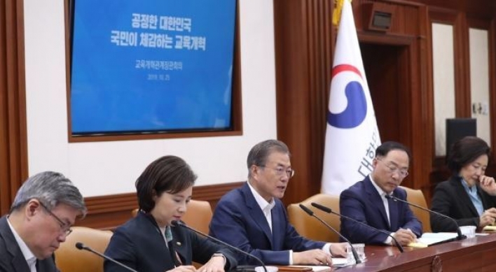 Moon calls for 'drastic' change in college entrance exam system