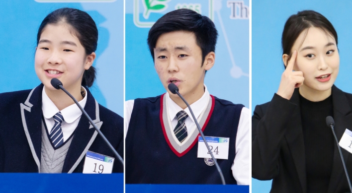 3 students awarded grand prize at 19th IYF English Speech Contest