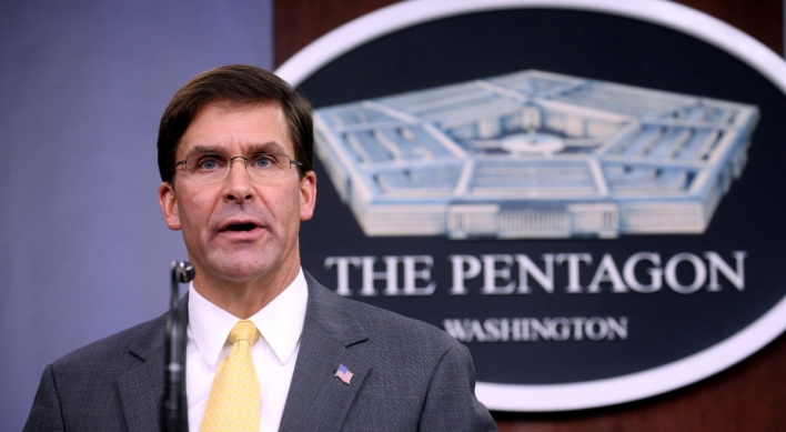 Esper: US could alter military drills to boost N. Korea talks