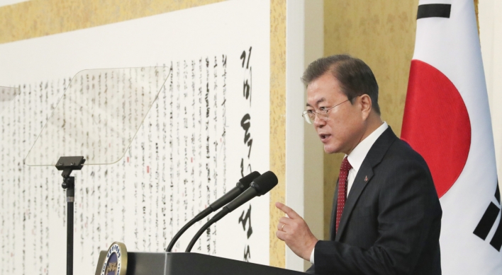 Moon cites history lessons over 'fairness, freedom, equality' from