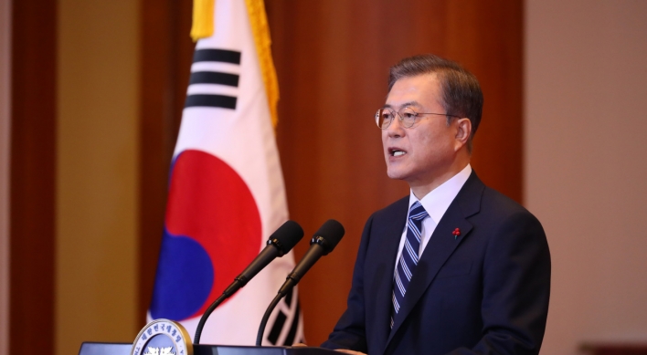 Moon calls for inter-Korean dialogue on cooperation