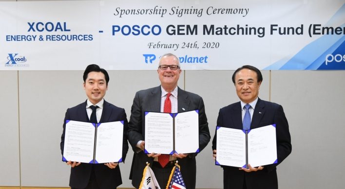 Posco creates social project fund with US’ Xcoal