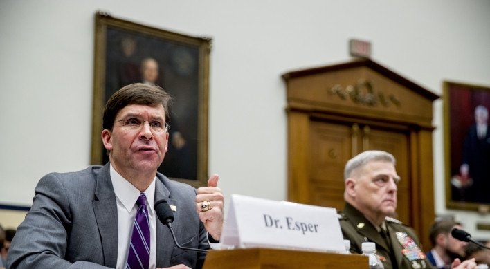 Esper says N. Korea seeks legitimacy with nuclear weapons