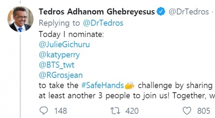 Celebrities around the globe join #SafeHands challenge