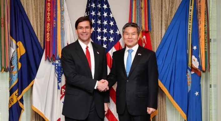 Esper says he called S. Korean counterpart to discuss defense cost deal