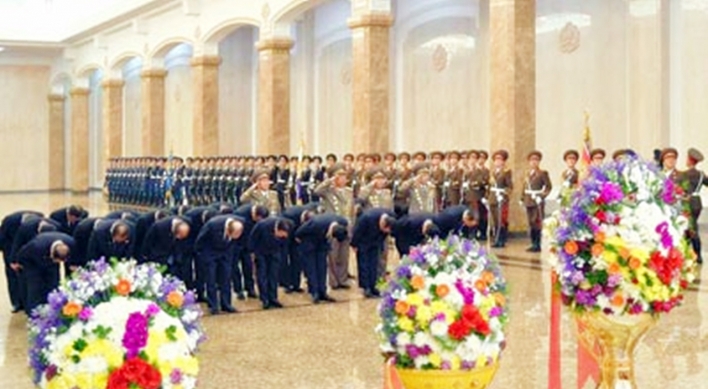 N. Korea makes no mention of visit to mausoleum by leader Kim on late founder's birthday