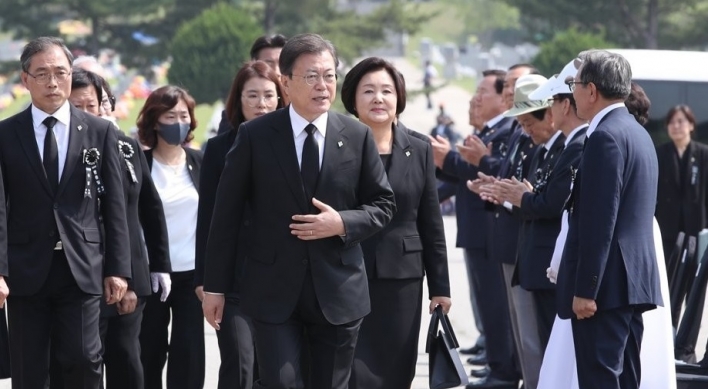 Moon vows stronger national defense, security in Memorial Day address