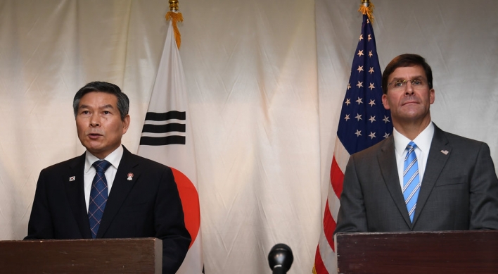 S. Korean, US defense chiefs urge N. Korea to abide by peace agreements