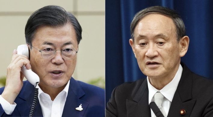In call with Suga, Moon urges Japan to resolve forced labor issue