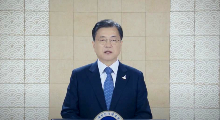 Moon calls for US support in ending Korean War