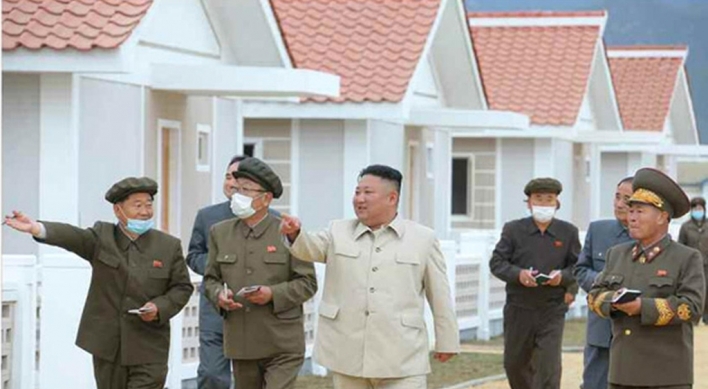 NK leader visits typhoon recovery area again