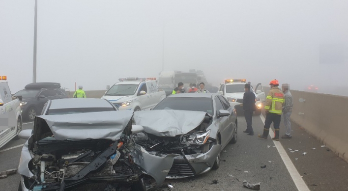 Pileup on foggy expressway injures 17